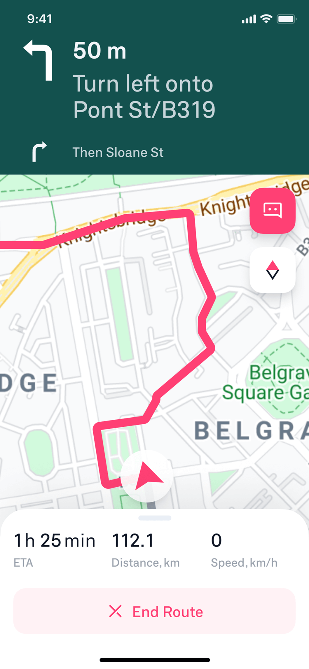 Buzzbike app map view