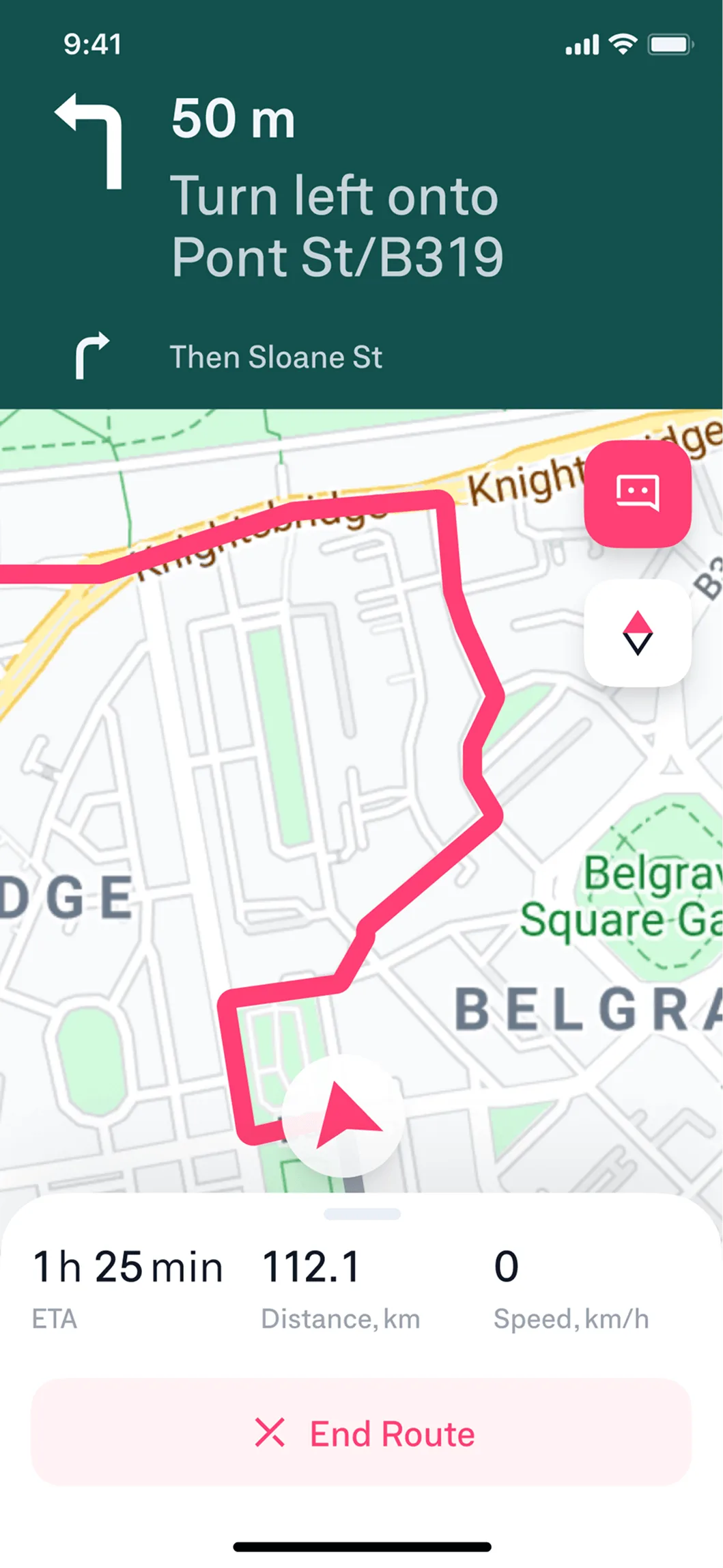 Buzzbike app map view