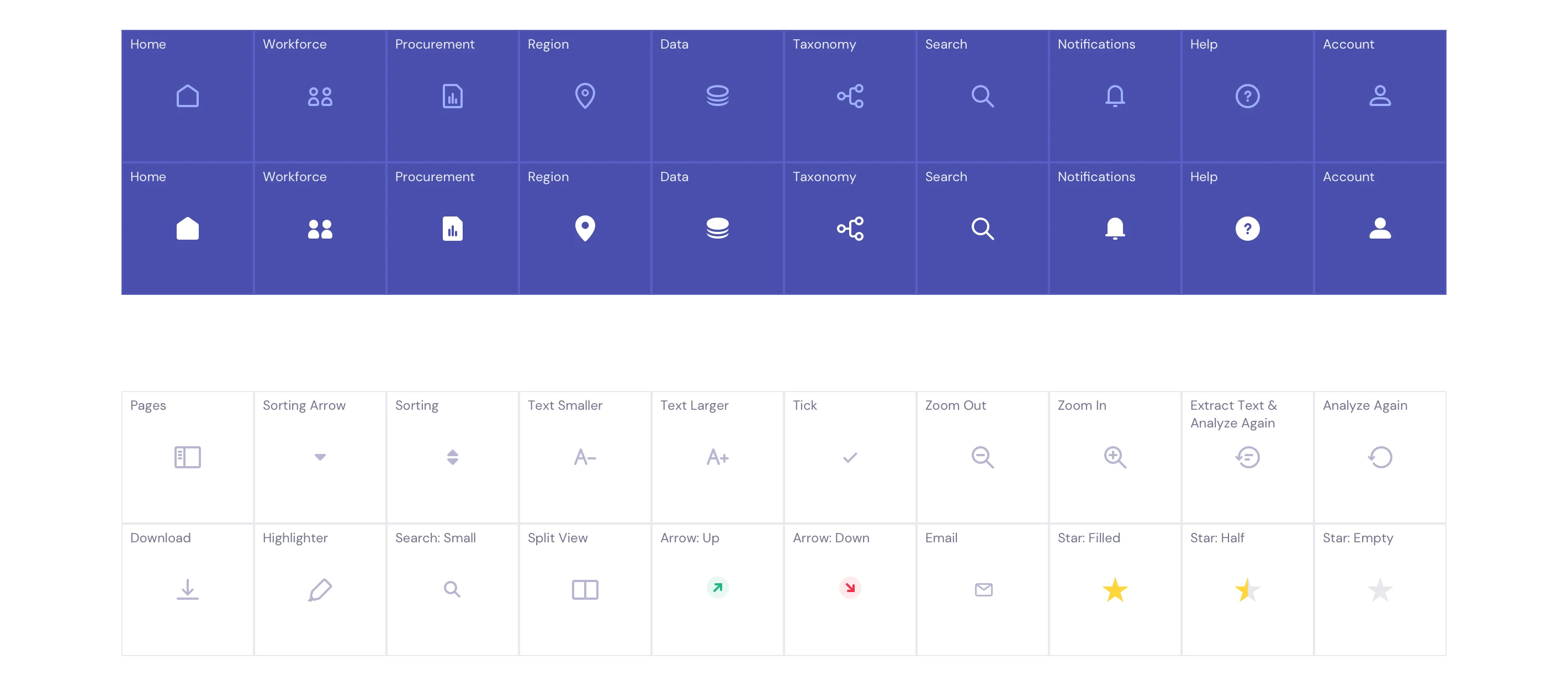 Brightfield icon system