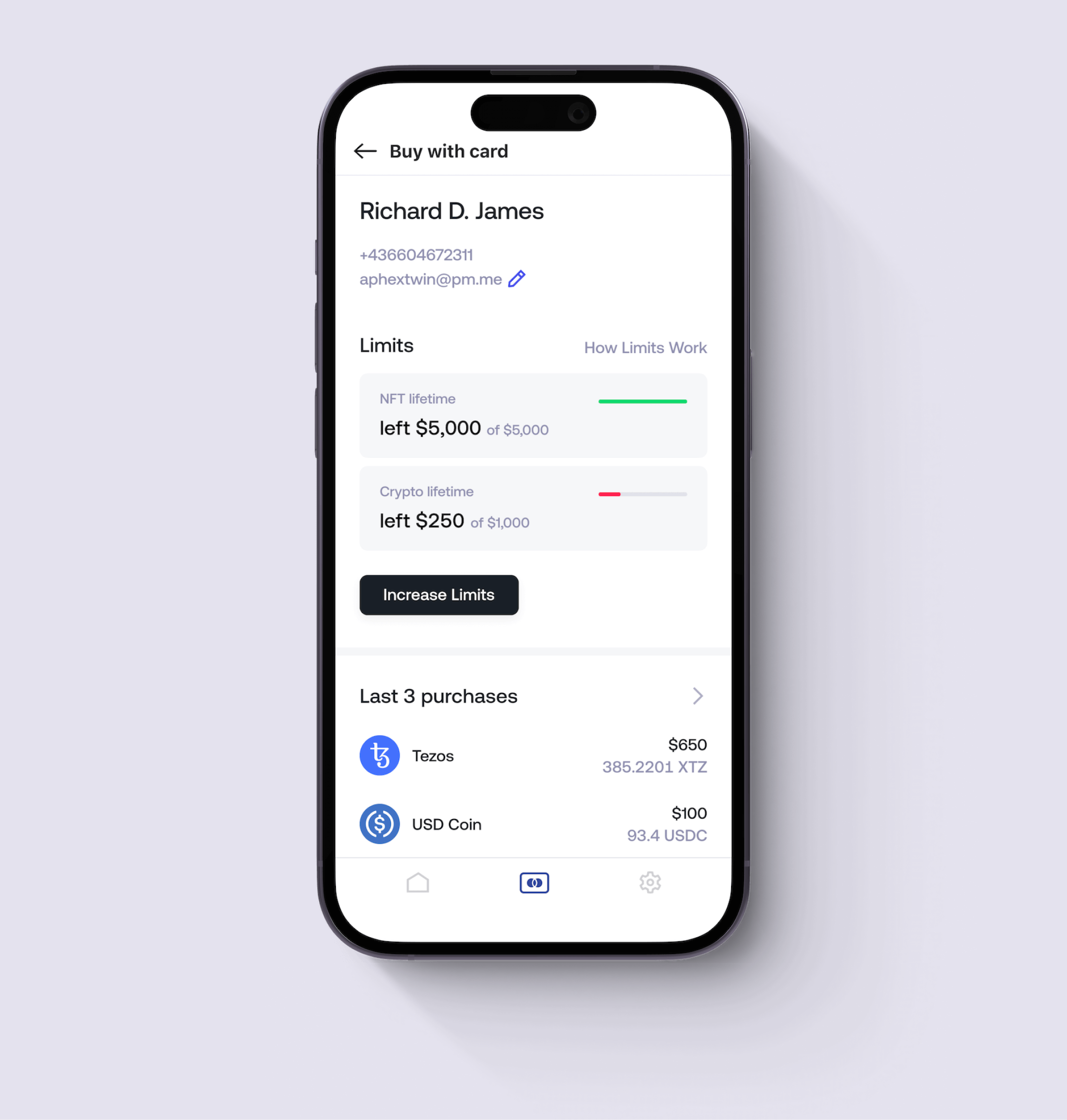 Wert account preview